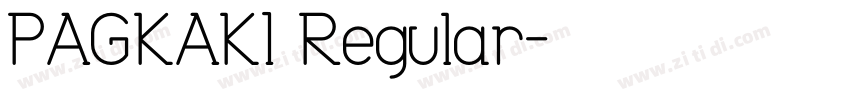 PAGKAKI Regular字体转换